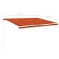 vidaXL Markise Manuell Einziehbar mit LED 4,5x3,5 m Orange & Braun vidaXL Markise Manuell Einziehbar mit LED 4,5x3,5 m Orange & Braun