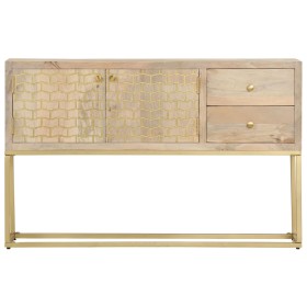 vidaXL Sideboard Golden 120x30x75 cm Massivholz Mango
