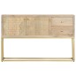 vidaXL Sideboard Golden 120x30x75 cm Massivholz Mango vidaXL Sideboard Golden 120x30x75 cm Massivholz Mango