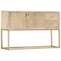 vidaXL Sideboard Golden 120x30x75 cm Massivholz Mango vidaXL Sideboard Golden 120x30x75 cm Massivholz Mango
