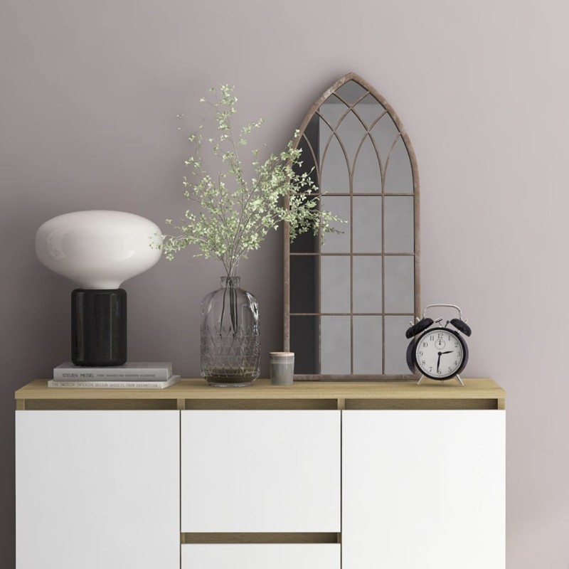 vidaXL Spiegel Sandfarben 70x30 cm Eisen für den Innenbereich