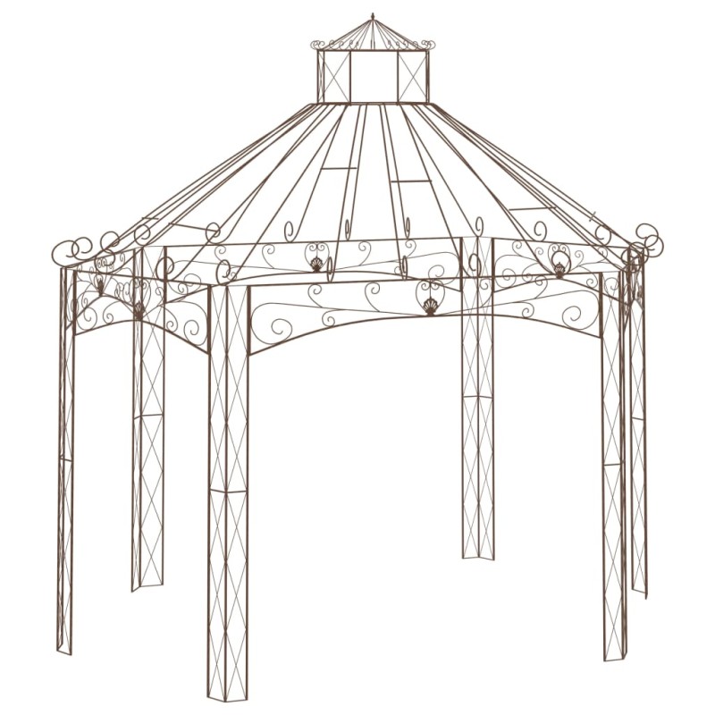 vidaXL Gartenpavillon Antik-Braun 400x258x378 cm Eisen vidaXL Gartenpavillon Antik-Braun 400x258x378 cm Eisen