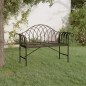 vidaXL 2-Sitzer-Gartenbank 128 cm Schwarz Stahl vidaXL 2-Sitzer-Gartenbank 128 cm Schwarz Stahl