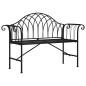 vidaXL 2-Sitzer-Gartenbank 128 cm Schwarz Stahl vidaXL 2-Sitzer-Gartenbank 128 cm Schwarz Stahl