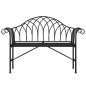 vidaXL 2-Sitzer-Gartenbank 128 cm Schwarz Stahl vidaXL 2-Sitzer-Gartenbank 128 cm Schwarz Stahl
