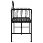 vidaXL 2-Sitzer-Gartenbank 128 cm Schwarz Stahl vidaXL 2-Sitzer-Gartenbank 128 cm Schwarz Stahl