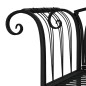 vidaXL 2-Sitzer-Gartenbank 128 cm Schwarz Stahl vidaXL 2-Sitzer-Gartenbank 128 cm Schwarz Stahl