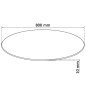 vidaXL Tischplatte aus gehärtetem Glas rund 800 mm vidaXL Tischplatte aus gehärtetem Glas rund 800 mm