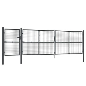 vidaXL Mesh-Gartentor Anthrazit 500x175 cm Verzinkter Stahl