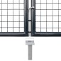 vidaXL Mesh-Gartentor Anthrazit 500x175 cm Verzinkter Stahl vidaXL Mesh-Gartentor Anthrazit 500x175 cm Verzinkter Stahl