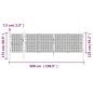 vidaXL Mesh-Gartentor Anthrazit 500x175 cm Verzinkter Stahl vidaXL Mesh-Gartentor Anthrazit 500x175 cm Verzinkter Stahl