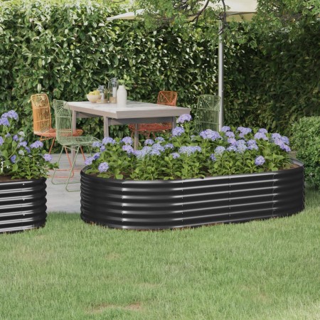 vidaXL Hochbeet Pulverbeschichteter Stahl 175x100x36 cm Anthrazit