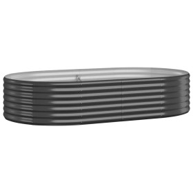 vidaXL Hochbeet Pulverbeschichteter Stahl 175x100x36 cm Anthrazit