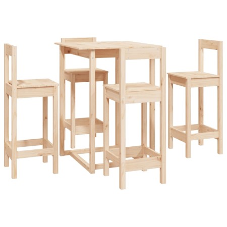 vidaXL 5-tlg. Bar-Set Massivholz Kiefer