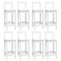 vidaXL 9-tlg. Bar-Set Weiß Massivholz Kiefer vidaXL 9-tlg. Bar-Set Weiß Massivholz Kiefer
