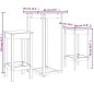 vidaXL 3-tlg. Bar-Set Weiß Massivholz Kiefer vidaXL 3-tlg. Bar-Set Weiß Massivholz Kiefer