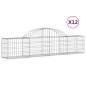 vidaXL Gabionen mit Hochbogen 12 Stk. 200x30x40/60 cm Verzinktes Eisen vidaXL Gabionen mit Hochbogen 12 Stk. 200x30x40/60 cm Verzinktes Eisen