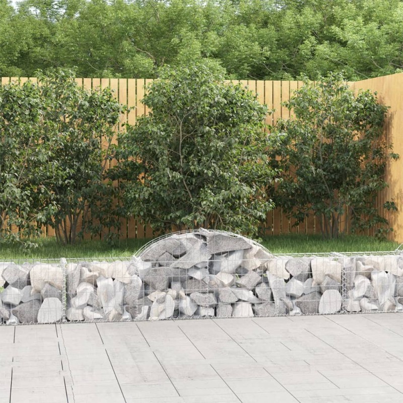 vidaXL Gabionen mit Hochbogen 20 Stk. 200x30x40/60 cm Verzinktes Eisen vidaXL Gabionen mit Hochbogen 20 Stk. 200x30x40/60 cm Verzinktes Eisen