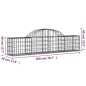 vidaXL Gabionen mit Hochbogen 10 Stk. 200x30x40/60 cm Verzinktes Eisen vidaXL Gabionen mit Hochbogen 10 Stk. 200x30x40/60 cm Verzinktes Eisen
