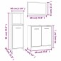 vidaXL 3-tlg. Badmöbel-Set Räuchereiche Holzwerkstoff vidaXL 3-tlg. Badmöbel-Set Räuchereiche Holzwerkstoff
