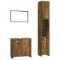 vidaXL 3-tlg. Badmöbel-Set Räuchereiche Holzwerkstoff vidaXL 3-tlg. Badmöbel-Set Räuchereiche Holzwerkstoff