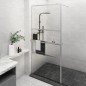 vidaXL Duschwand mit Ablage für Walk-In-Dusche Chrom 100x195 cm ESG vidaXL Duschwand mit Ablage für Walk-In-Dusche Chrom 100x195 cm ESG
