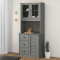 vidaXL Highboard VIGO Grau 78x40x175 cm Massivholz Kiefer vidaXL Highboard VIGO Grau 78x40x175 cm Massivholz Kiefer