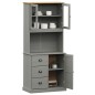 vidaXL Highboard VIGO Grau 78x40x175 cm Massivholz Kiefer vidaXL Highboard VIGO Grau 78x40x175 cm Massivholz Kiefer
