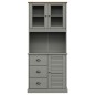 vidaXL Highboard VIGO Grau 78x40x175 cm Massivholz Kiefer vidaXL Highboard VIGO Grau 78x40x175 cm Massivholz Kiefer
