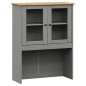 vidaXL Highboard VIGO Grau 78x40x175 cm Massivholz Kiefer vidaXL Highboard VIGO Grau 78x40x175 cm Massivholz Kiefer