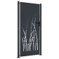 vidaXL Gartentor Anthrazit 105x205 cm Stahl Gras-Design vidaXL Gartentor Anthrazit 105x205 cm Stahl Gras-Design
