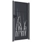 vidaXL Gartentor Anthrazit 105x205 cm Stahl Gras-Design vidaXL Gartentor Anthrazit 105x205 cm Stahl Gras-Design