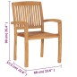 Stapelbare Gartenstühle 8 Stk. Massivholz Teak Stapelbare Gartenstühle 8 Stk. Massivholz Teak