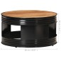 vidaXL Couchtisch Schwarz 68x68x36 cm Akazie Massivholz vidaXL Couchtisch Schwarz 68x68x36 cm Akazie Massivholz