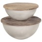 vidaXL Schüsselförmiges Couchtisch-Set 2 Stk. Mango Massivholz vidaXL Schüsselförmiges Couchtisch-Set 2 Stk. Mango Massivholz