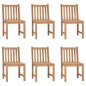 vidaXL Gartenstühle 6 Stk. mit Kissen Massivholz Teak vidaXL Gartenstühle 6 Stk. mit Kissen Massivholz Teak