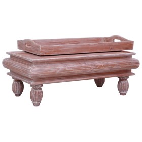 vidaXL Couchtisch Braun 90 x 50 x 40 cm Massivholz Mahagoni 
