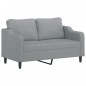vidaXL 3-tlg. Sofagarnitur mit Kissen Hellgrau Stoff vidaXL 3-tlg. Sofagarnitur mit Kissen Hellgrau Stoff
