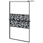 vidaXL Duschwand mit Ablage für Walk-In-Dusche Schwarz 115x195 cm ESG vidaXL Duschwand mit Ablage für Walk-In-Dusche Schwarz 115x195 cm ESG
