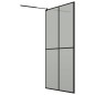 vidaXL Duschwand mit Ablage für Walk-In-Dusche Schwarz 118x190 cm ESG vidaXL Duschwand mit Ablage für Walk-In-Dusche Schwarz 118x190 cm ESG