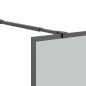 vidaXL Duschwand mit Ablage für Walk-In-Dusche Schwarz 118x190 cm ESG vidaXL Duschwand mit Ablage für Walk-In-Dusche Schwarz 118x190 cm ESG