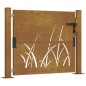 vidaXL Gartentor 105x105 cm Cortenstahl Gras-Design vidaXL Gartentor 105x105 cm Cortenstahl Gras-Design