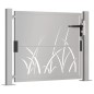 vidaXL Gartentor 105x105 cm Cortenstahl Gras-Design vidaXL Gartentor 105x105 cm Cortenstahl Gras-Design