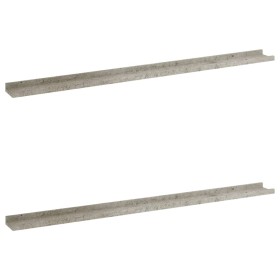 vidaXL Wandregale 2 Stk. Betongrau 115x9x3 cm