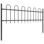vidaXL Gartenzaun mit Bügel-Design Stahl 15,3 x 0,6 m Schwarz vidaXL Gartenzaun mit Bügel-Design Stahl 15,3 x 0,6 m Schwarz
