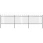 vidaXL Gartenzaun mit Bügel-Design Stahl 5,1 x 1,2 m Schwarz vidaXL Gartenzaun mit Bügel-Design Stahl 5,1 x 1,2 m Schwarz