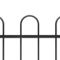 vidaXL Gartenzaun mit Bügel-Design Stahl 5,1 x 1,2 m Schwarz vidaXL Gartenzaun mit Bügel-Design Stahl 5,1 x 1,2 m Schwarz