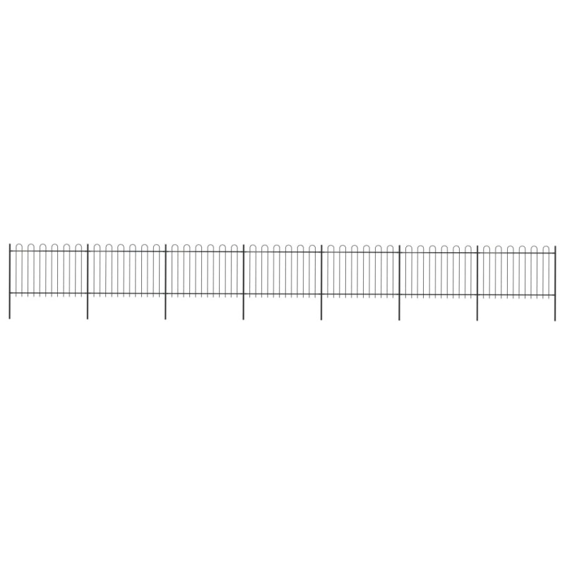 vidaXL Gartenzaun mit Bügel-Design Stahl 11,9 x 1,2 m Schwarz vidaXL Gartenzaun mit Bügel-Design Stahl 11,9 x 1,2 m Schwarz