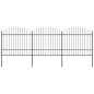 vidaXL Gartenzaun mit Speerspitzen Stahl (1,5 - 1,75) x 5,1 m Schwarz vidaXL Gartenzaun mit Speerspitzen Stahl (1,5 - 1,75) x 5,1 m Schwarz