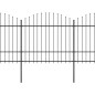 vidaXL Gartenzaun mit Speerspitzen Stahl (1,5 - 1,75) x 5,1 m Schwarz vidaXL Gartenzaun mit Speerspitzen Stahl (1,5 - 1,75) x 5,1 m Schwarz